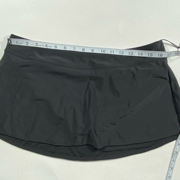 Shade & Shore Womens L (12-14) Black Full Coverage Elastic Waist Swim Skirt NWT - Picture 10 of 13